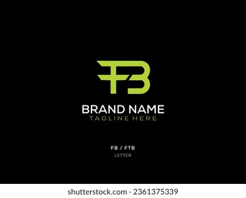 f b diseño de logotipo de letra