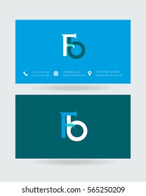 F & B Letter logo design vector element