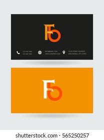 F & B Letter logo design vector element