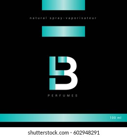 F & B Letter logo design with packaging design template