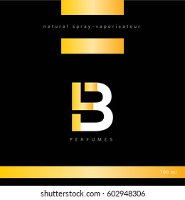 F & B Letter logo design with packaging design template