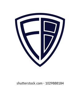 F B Logo Design Template Shield Stock Vector (Royalty Free) 1029888184 ...