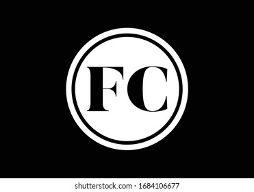 F C. FC Initial Letter Logo Design Vektorillustration Template, Graphic Alphabet Symbol für Corporate Business Identity