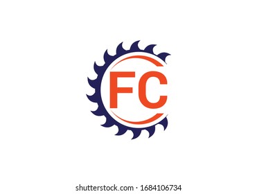 F C. FC Initial Letter Logo design vector template, Graphic Alphabet Symbol for Corporate Business Identity