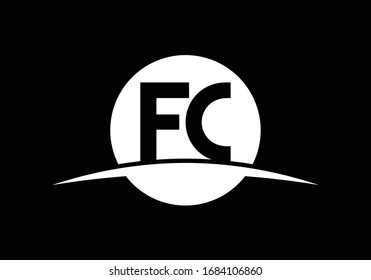 F C. FC Initial Letter Logo Design Vektorillustration Template, Graphic Alphabet Symbol für Corporate Business Identity