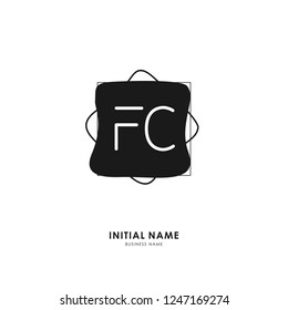 F C FC Initial logo letter with minimalist concept. Vector with scandinavian style logo.