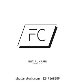 F C FC Initial logo letter with minimalist concept. Vector with scandinavian style logo.