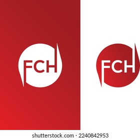 F C H Text typography logo design vector templates 