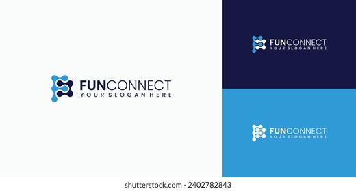 F C letter connection logo design