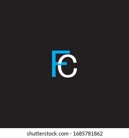 F C letter logo creative vector design on black color background
