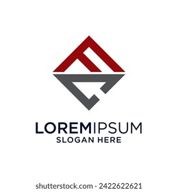 f c letter logo design graphic template