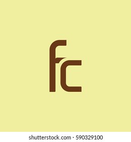 F and C Letter logo design vector element