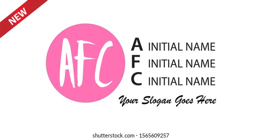 A F C Letter Logo Template vector icon design