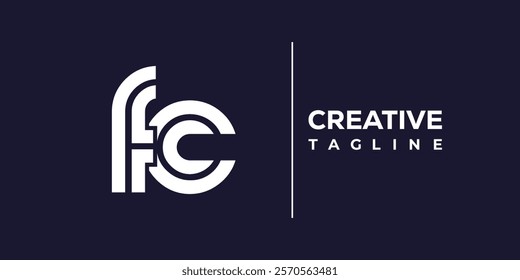 F and C logo design. FC abstract Letters Logo Monogram. This logo design is the process of creating a visual symbol that represents a brand, company, or individual.