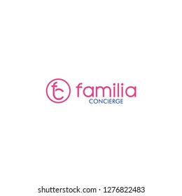 F C logo design template. creative sign. Universal vector icon. - Vector