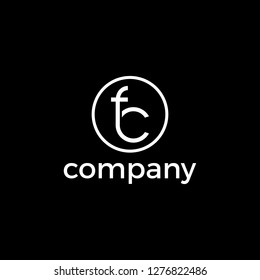 F C logo design template. creative sign. Universal vector icon. - Vector