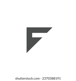 F capital logo with sharp edges