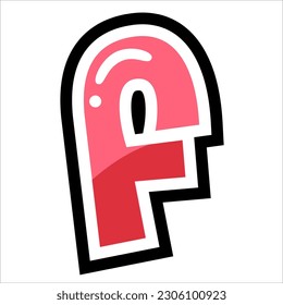 f - cartoon style Eng lowercase english letters
