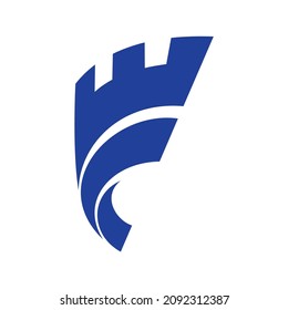 F CASTLE LOGO, Simple and Modern, EPS 10 Vector