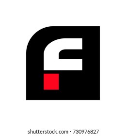 F or CF logo initial letter design template vector