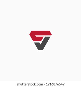 F logotipo de lista de verificación simple. letra F