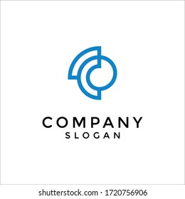 f circle lettermark logo. editable and easy to custom