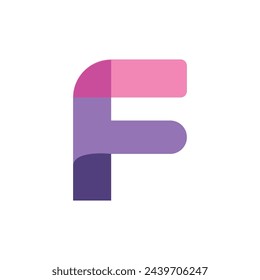 Ilustración de diseño de logotipo de color F.