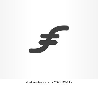 f concept logo icon template