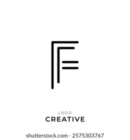 F Creative Latter Logo Design. By Custom Branding Logo. Creative Logo Design. Logo Template. Vector illustration. Modern Design. Monogram Design