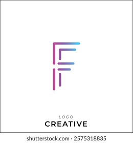 F Creative Latter Logo Design. By Custom Branding Logo. Creative Logo Design. Logo Template. Vector illustration. Modern Design. Monogram Design