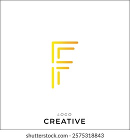 F Creative Latter Logo Design. By Custom Branding Logo. Creative Logo Design. Logo Template. Vector illustration. Modern Design. Monogram Design