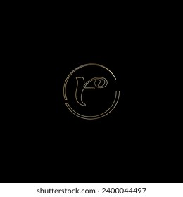 F creative modern letters logo design template