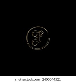 F creative modern letters logo design template