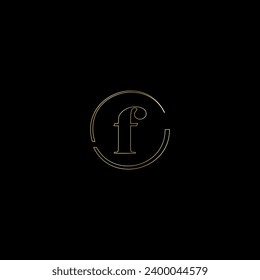 F creativo diseño de logotipo de letras modernas