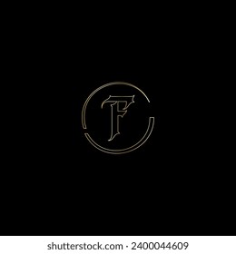 F creativo diseño de logotipo de letras modernas