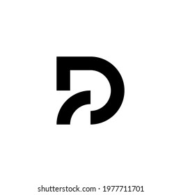 f d fd df initial logo design vector template