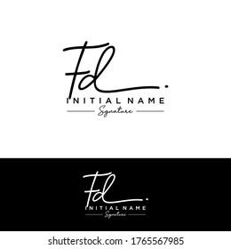F D FD Initial letter handwriting and signature logo.