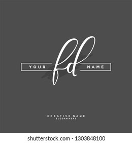F D FD Initial logo template vector. Letter logo concept