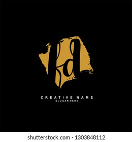 F D FD Initial logo template vector. Letter logo concept