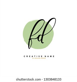 F D FD Initial logo template vector. Letter logo concept