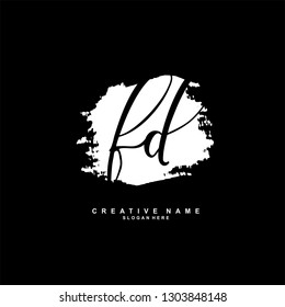 F D FD Initial logo template vector. Letter logo concept