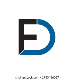 F D FD Letter Logo template vector icon design
