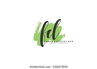 F D FD logo, Initial lettering handwriting or handwritten for identity. Logo with signature and hand drawn style.