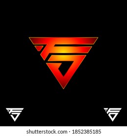 F D letter based symbol vector set concept
industrial style