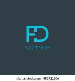 F & D Letter logo design