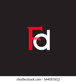 F and D  Letter logo design vector element