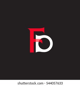 F and D  Letter logo design vector element