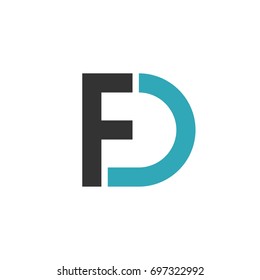 F D Letter Logo Template Illustration Design. Vector EPS 10.