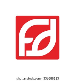 f and d logotype. logo vector.