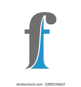 F plantilla de logotipo de letra decorativa